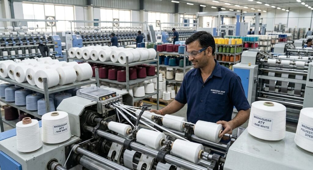 Premium Yarn Manufacturer & Supplier | Madhusudan Group India 3 polyester yarn manufacturer