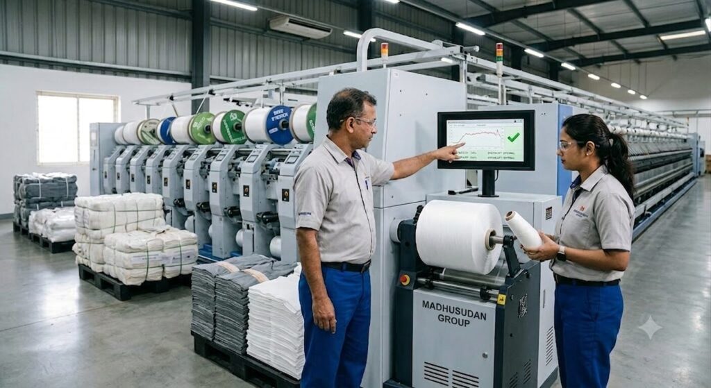 Madhusudan Group: Trusted Stretch Yarn Manufacturer in India 3 elastane yarn manufacturer