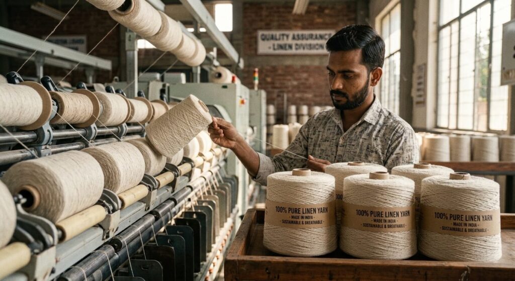 Linen Yarn Manufacturers in India: Why Madhusudan Group Leads the Way in 100% Pure Linen Yarn 3 pure linen yarn india