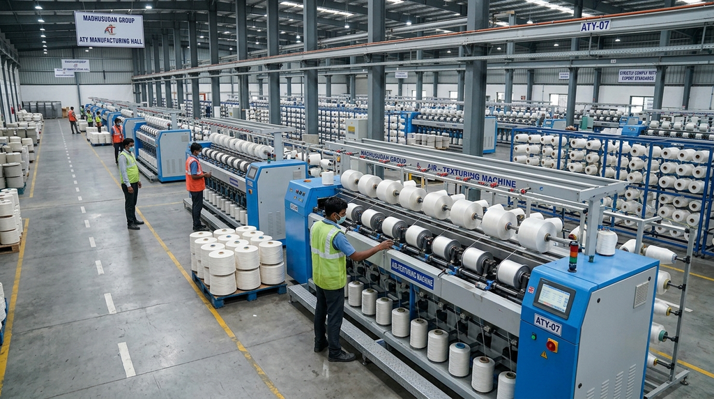 ATY Yarn Supplier: The Complete Guide to Sourcing Air Textured Yarn from India for North American Buyers 8 GRS certified ATY yarn