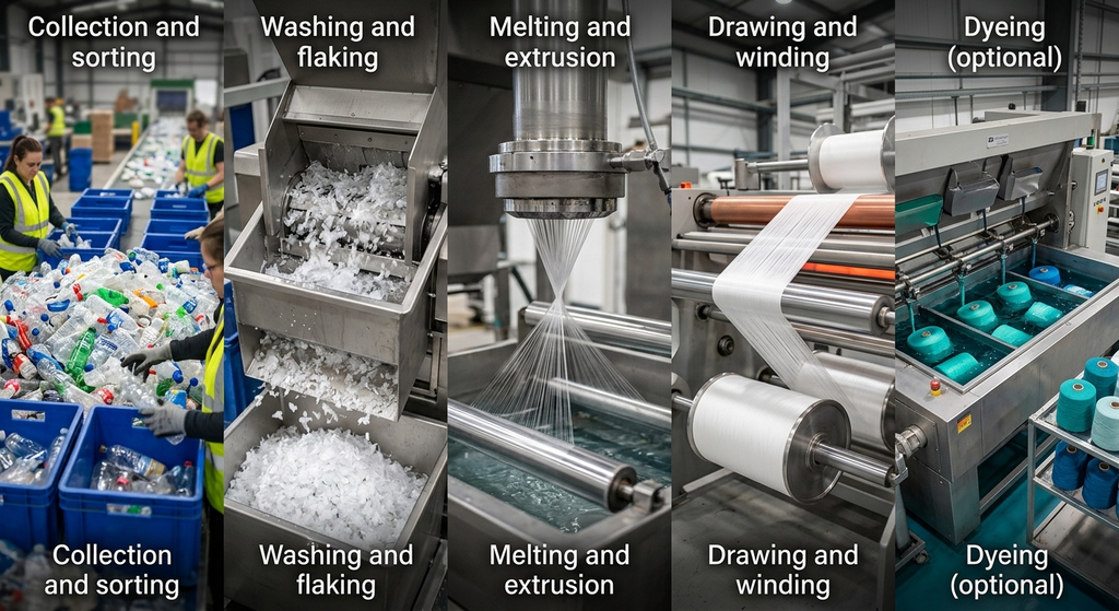 Recycled Polyester Yarn Manufacturer: A South American Buyer's Guide to Sourcing GRS-Certified Yarn from India 5 post-consumer PET yarn