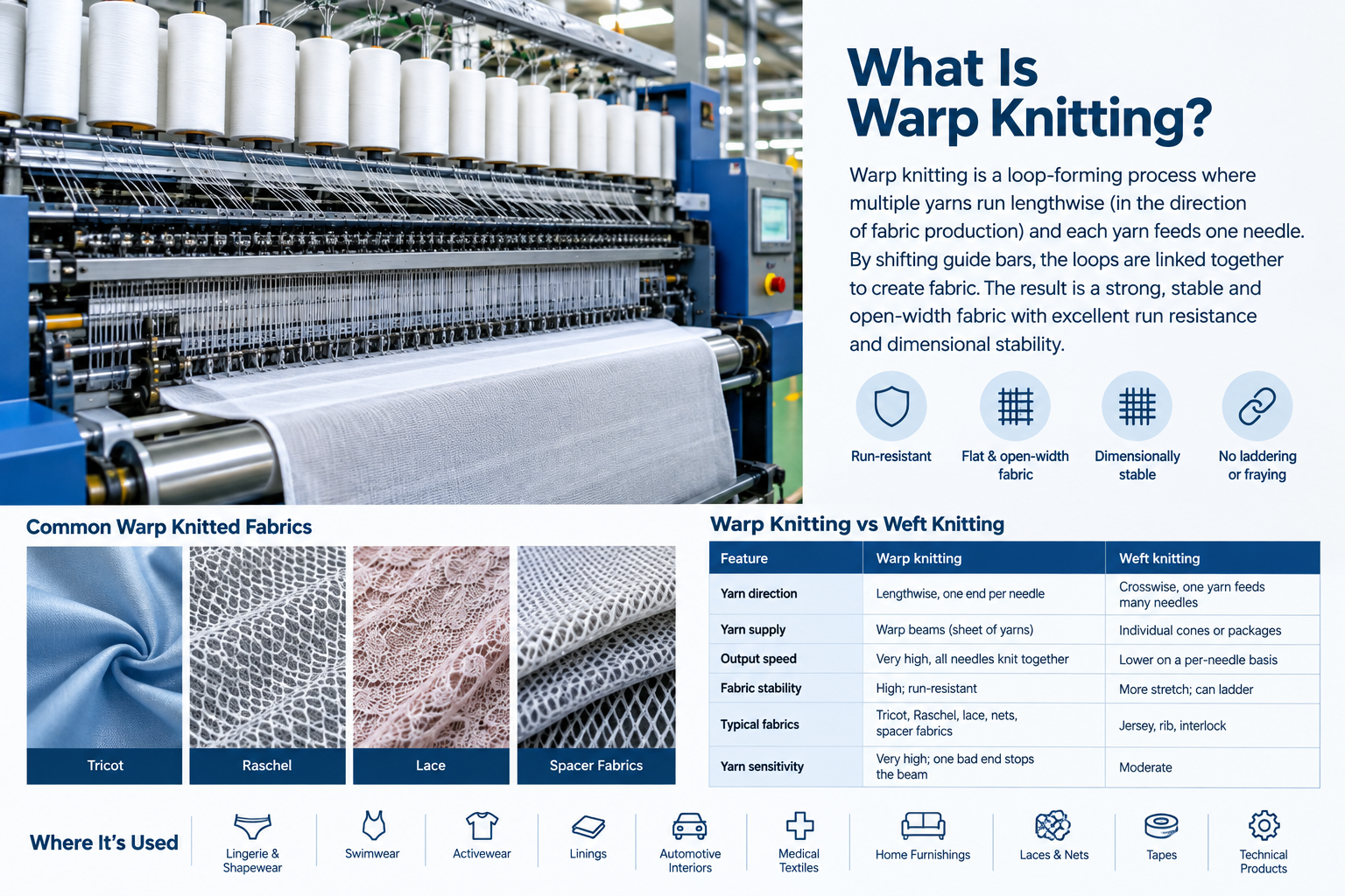 Yarn for Warp Knitting: The Complete Guide to Types, Specifications and Sourcing 2 warp knitting yarn
